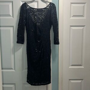 Marina Navy Blue Sequin Dress. size 10